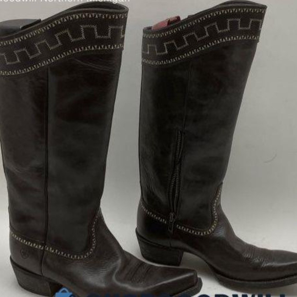(Store Sample) Nwt Ariat Brown Leather Western Boots Size 10